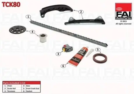 Комплект цепи ГРМ FAI AutoParts TCK80