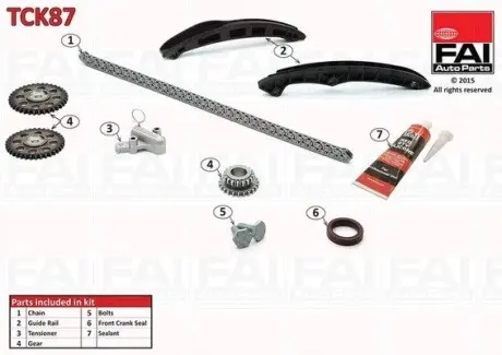 Комплект цепи ГРМ FAI AutoParts TCK87