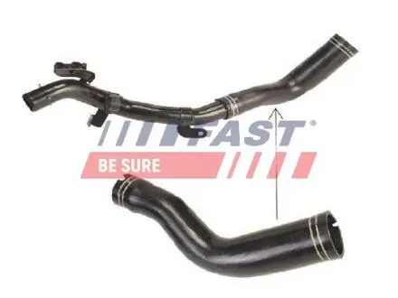 Патрубок интеркуллера от радиат к коллект 1.3mjet ft fiat doblo 00-09 FAST FT61719