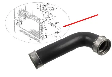 Патрубок интеркулера 1.9-2.0 TDI FEBI BILSTEIN 102667