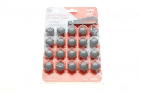 Ковпачок болта диска колісного VW/Audi/Seat 87- (к-кт) (зі знімачем) (сірий) FEBI BILSTEIN 175497