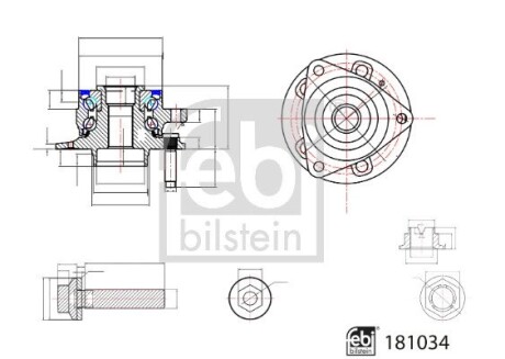 Підшипник передн.маточини Astra K 15- FEBI BILSTEIN 181034