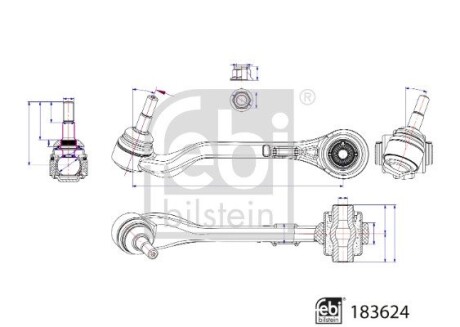 Рычаг подвески FEBI BILSTEIN 183624