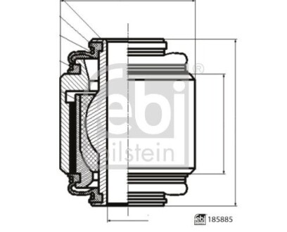 Сайлентблок важеля (заднього/знизу/ззовні) Subaru Forester 10- FEBI BILSTEIN 185885