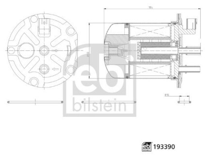 Фільтр паливний Renault Trafic 1.6dCi 14-/2.0dCi 19-/Master 2.3dCi 10- FEBI BILSTEIN 193390