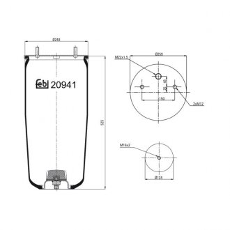 Пневмоподушка подвески без поршня FEBI BILSTEIN 20941