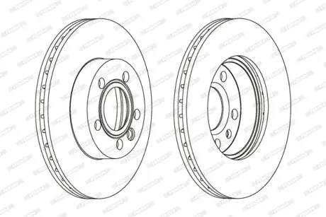 Тормозной диск передний FERODO DDF1010