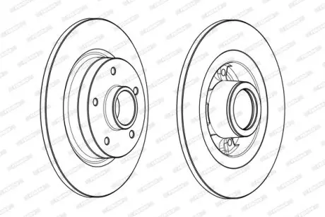 Тормозной диск в сборе с подшипником FERODO DDF1731-1