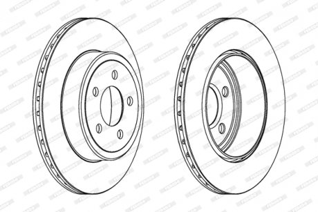 Диск тормозной FERODO DDF1766C-1 (фото 1)