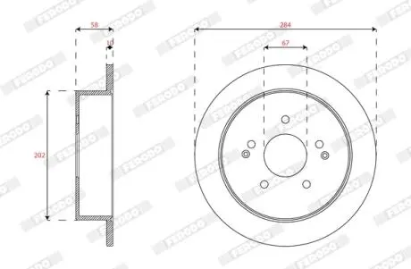 Тормозной диск FERODO DDF1992C