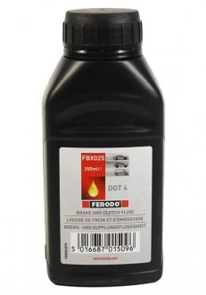 Тормозная жидкость DOT 4 (0,25 л) FERODO FBX025