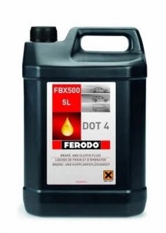 Тормозная жидкость DOT4 (5L) FERODO FBX500 (фото 1)