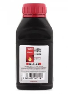 Тормозная жидкость 0.25л (DOT 5.1) FERODO FBZ025