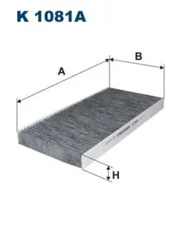 OPEL Фильтр воздушный салона уголь COMBO B 1.6,1.7D (328*164*30) FILTRON K1081A
