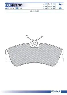 Колодки тормозные дисковые FOMAR FO 463781