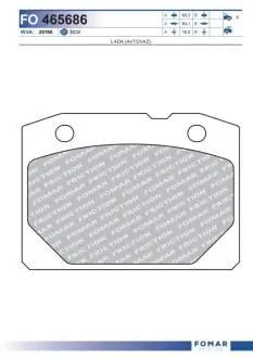 Колодки тормозные дисковые FOMAR FO 465686