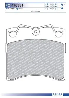 Колодки тормозные дисковые FOMAR FO 476381