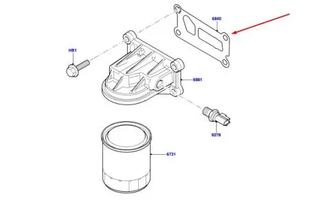 Оригинальна прокладка кронштейна масляного фильтра FORD 1119853