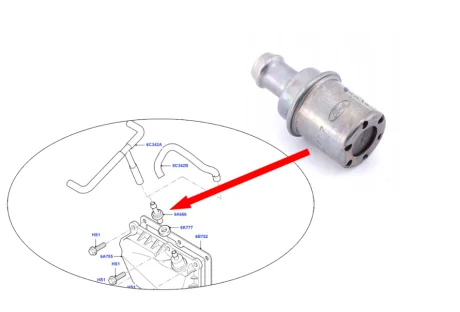 Клапан вентиляции картерных газов FORD 1702150
