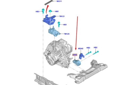 Подушка КПП 1.0 EcoBoost FORD 1822217