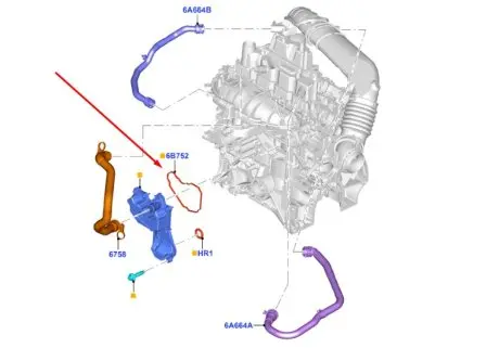 Прокладка маслоотделителя (6M5Z6B752A) FORD 1858115