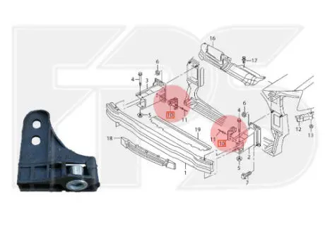 Кріплення бампера FPS FP 1215 943