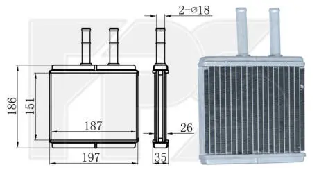 Радиатор печки FPS FP 17 N15