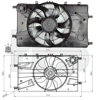 Вентилятор радиатора (в сборе) FPS FP 17 W162