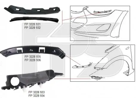 Кріплення бампера FPS FP 3228 935