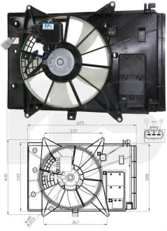 Вентилятор радиатора (в сборе) FPS FP 44 W150