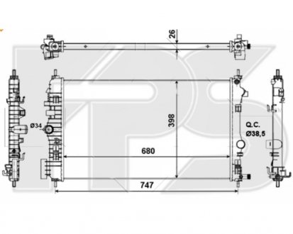 Радіатор охолодження FPS FP 52 A482