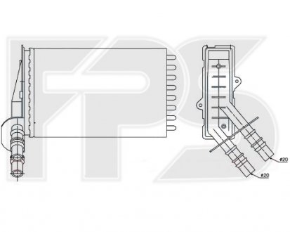 Радіатор пічки FPS FP 56 N52