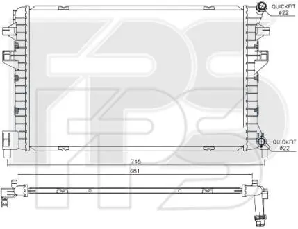 Радиатор охлаждения FPS FP 64 A165
