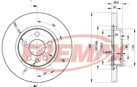 Диск тормозной передний, 96-98 (тип lucas) FREMAX BD-4683
