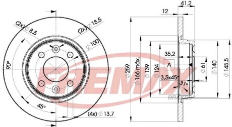 Диск торм. передний FREMAX BD-4707