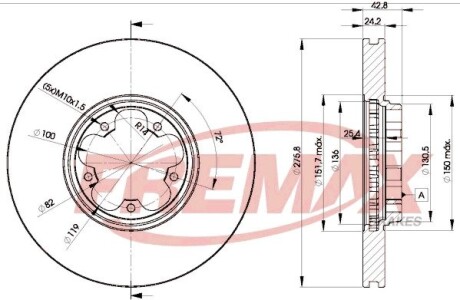 Диск тормозной передний r15, fwd 276mm FREMAX BD-5612