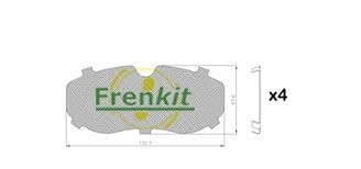 Комплект пластин MERCEDES Vito W447 \'\'F \'\'14>> FRENKIT 940295