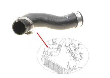 Патрубок интеркулера VW T5-T6 2.0 TDI Gates 09-0304