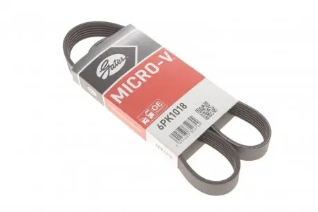 Ремень генератора 207/410/W201/124 OM601/603 (-PS)/Jumper 2.5D Gates 6PK1018