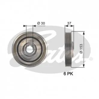 Шкив коленвала Gates TVD1090