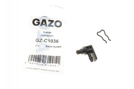 Штуцер шланга зливу Г-подібний (пласт.) (Bosch) GAZO GZ-C1036