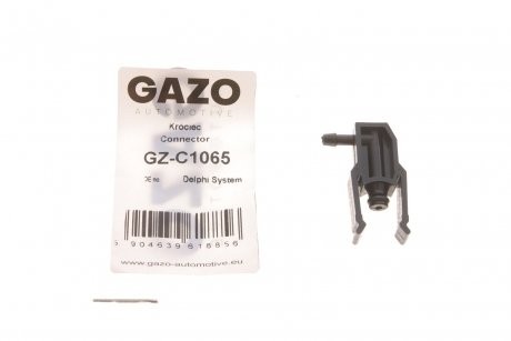 Штуцер шланга зливу Г-подібний (пласт.) (Delphi) GAZO GZ-C1065