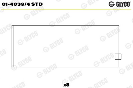 Вкладиші Glyco 01-4039/4 STD