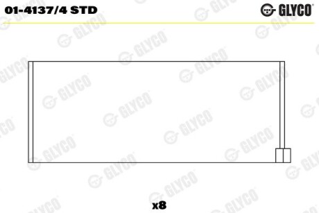 Подшипник скольжения PL STD 1,1 Glyco 01-4137/4 STD