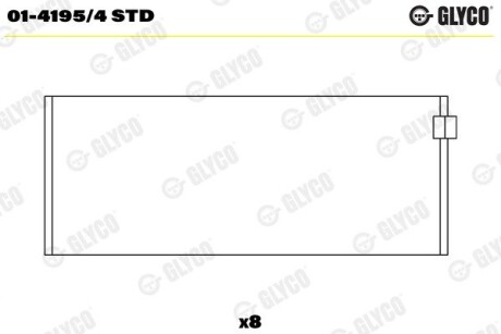 Вкладыши Glyco 01-4195/4 STD