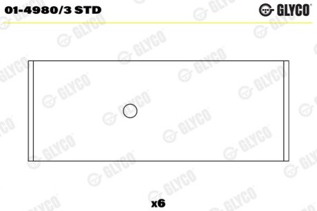 Пiдшипник шатуна (к-кт) Glyco 01-4980/3 STD