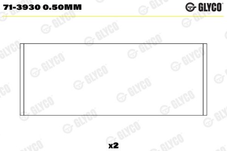 Вкладыши Glyco 71-3930 0.50MM