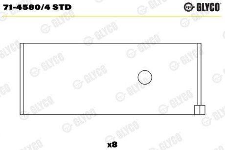 Пiдшипник шатуна (к-кт) Glyco 71-4580/4 STD