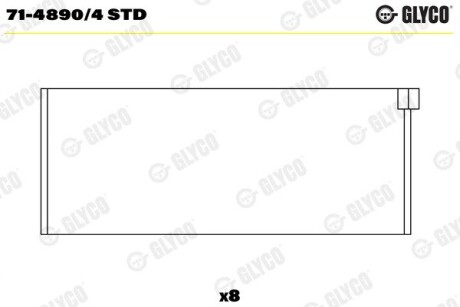 Вкладиші Glyco 71-4890/4 STD (фото 1)