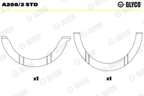 Підшипник ковзання Glyco A208/2 STD